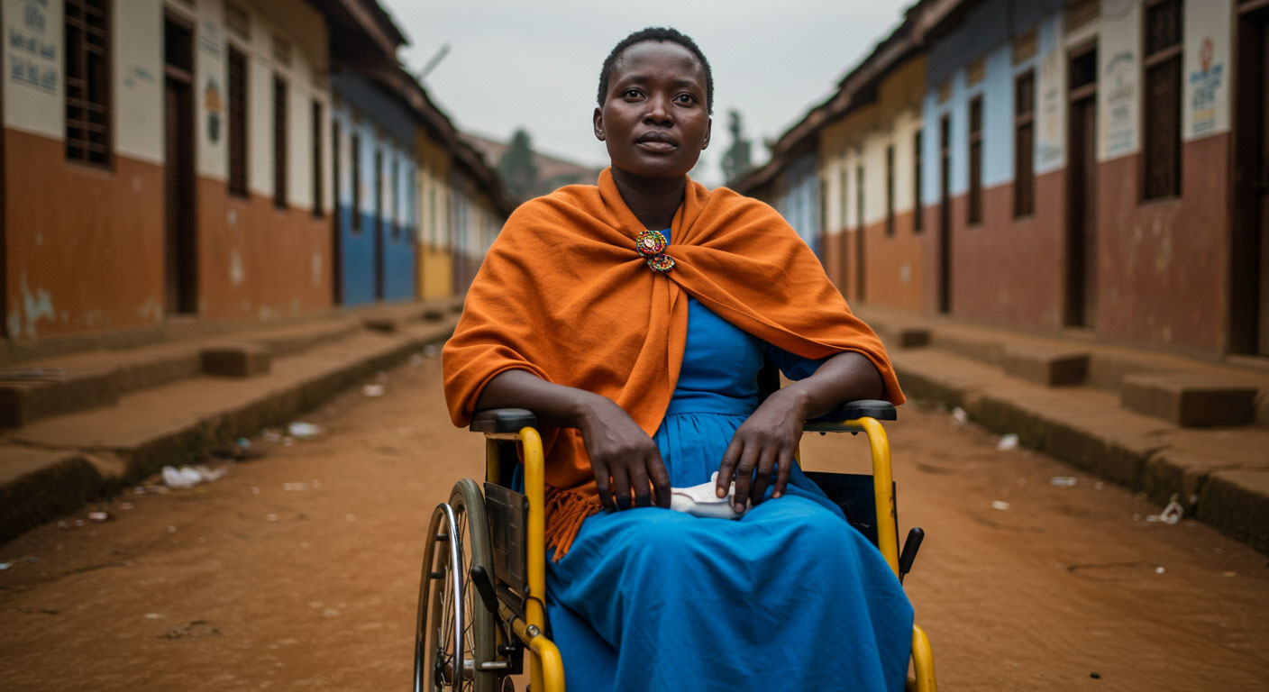 A Rakai resident using a wheelchair from our program